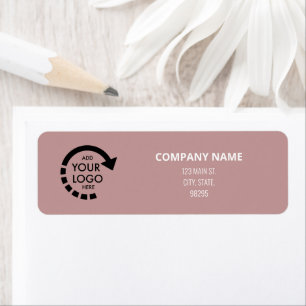Custom Logo Business Return Address Rose Taupe