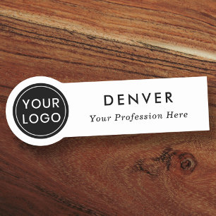 Custom logo business staff employee any colour name tag