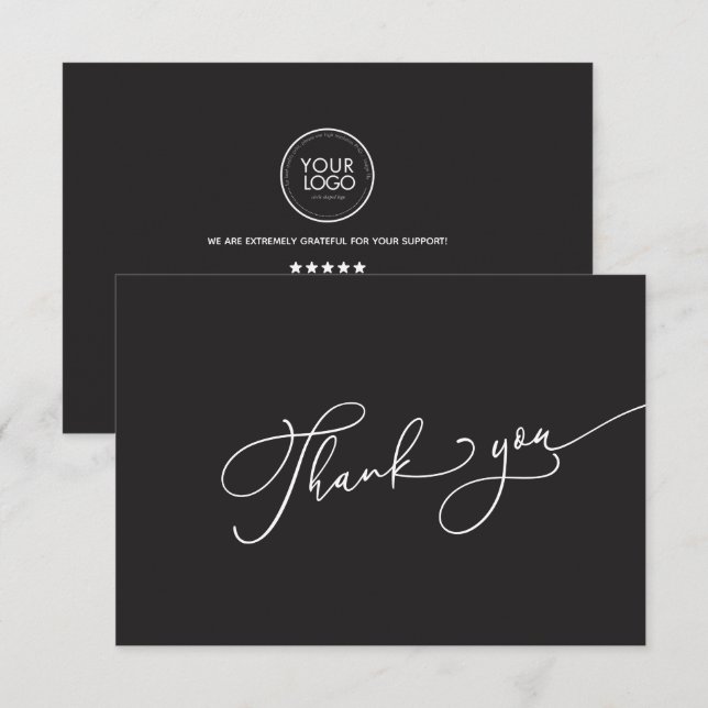 Custom Logo Business Thank You  Card (Front/Back)