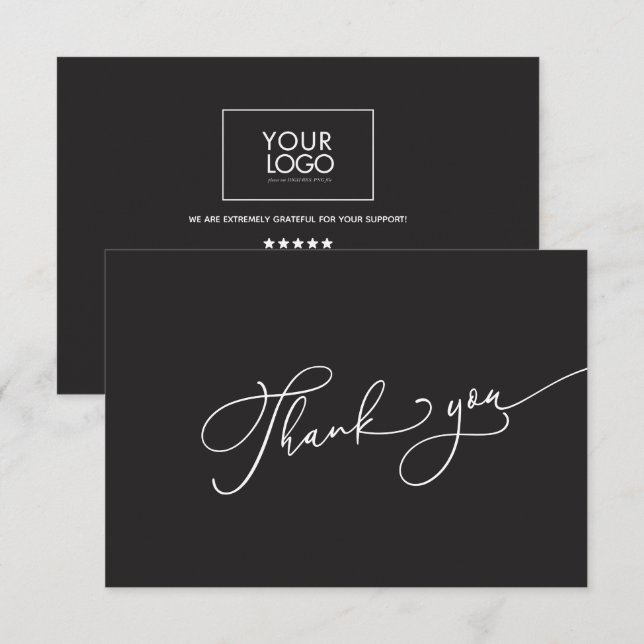 Custom Logo Business Thank You  Card (Front/Back)