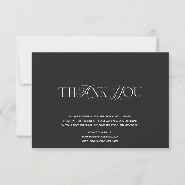 Custom Logo Business Thank You  Card (Front)