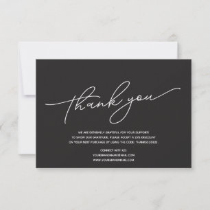 Custom Logo Business Thank You Card
