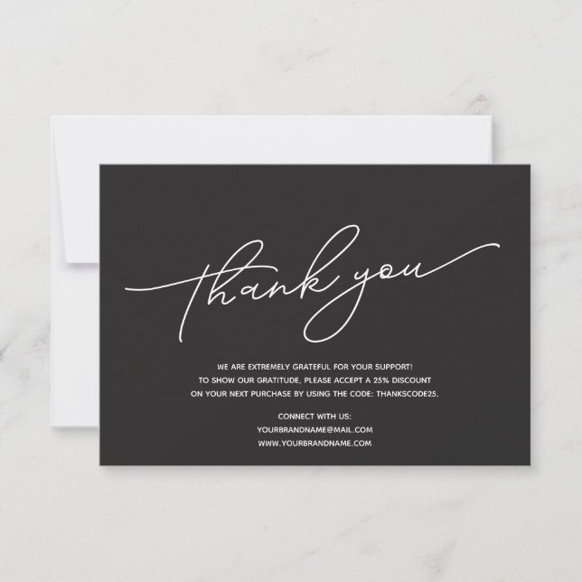 Custom Logo Business Thank You  Card (Front)