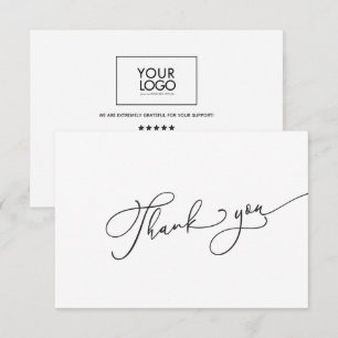 Custom Logo Business Thank You Card