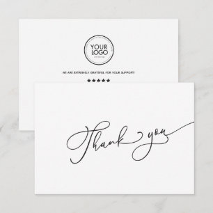 Custom Logo Business Thank You Card