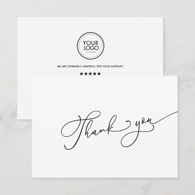 Custom Logo Business Thank You  Card (Front/Back)