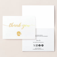 Custom Logo Business thank you Social Icons