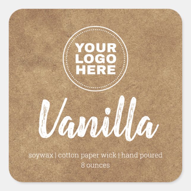 Custom Logo Candle Label Kraft Background Sticker (Front)