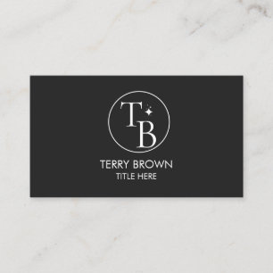 Custom Logo Circle Professional Black Business Card