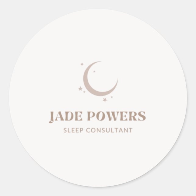 Custom Logo Classic Round Sticker (Front)