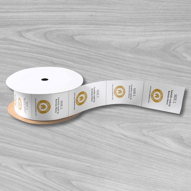 Custom Logo Clothing Garment Product Labels White Satin Ribbon (Creator Uploaded)