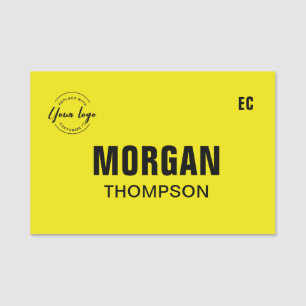 Custom Logo Committee bright Yellow Name Tag