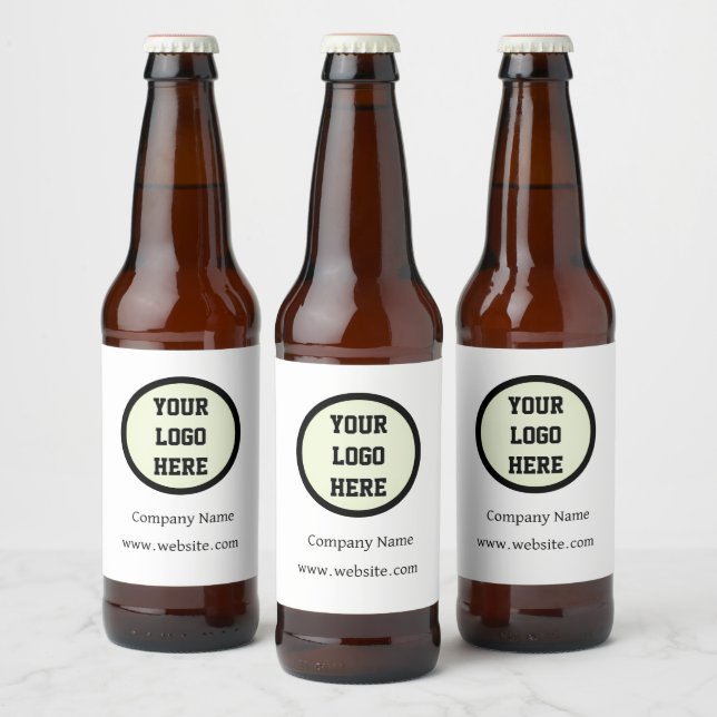 Custom Logo Company Black Business Corporate Beer Bottle Label (Bottles)