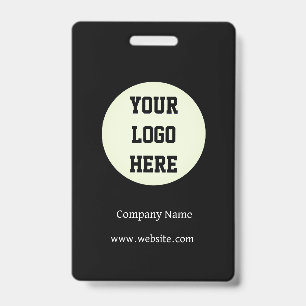 Custom Logo Company Black Business Corporate  ID Badge