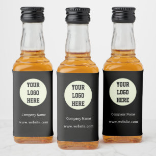 Custom Logo Company Black Business Corporate Liquor Bottle Label