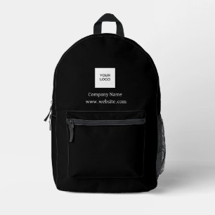 Custom Logo Company Black Business Corporate Printed Backpack