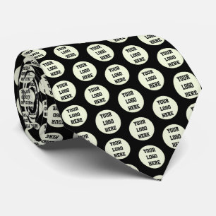 Custom Logo Company Black Business Corporate Tie