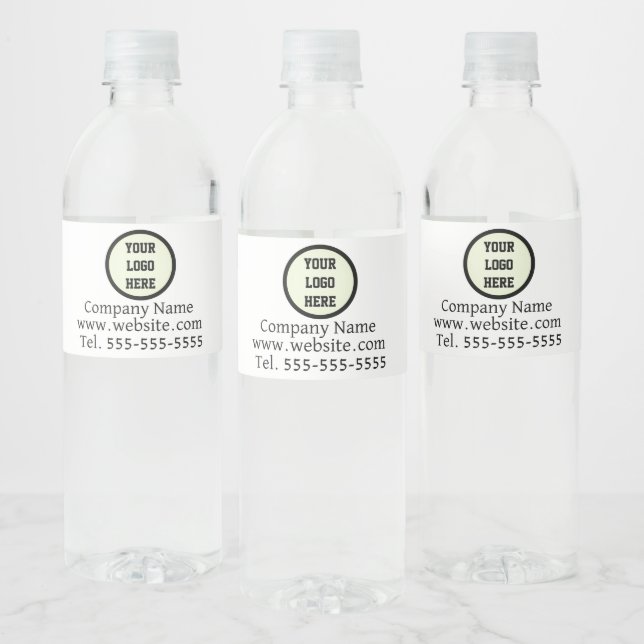 Custom Logo Company Black Business Corporate Water Bottle Label (Bottles)