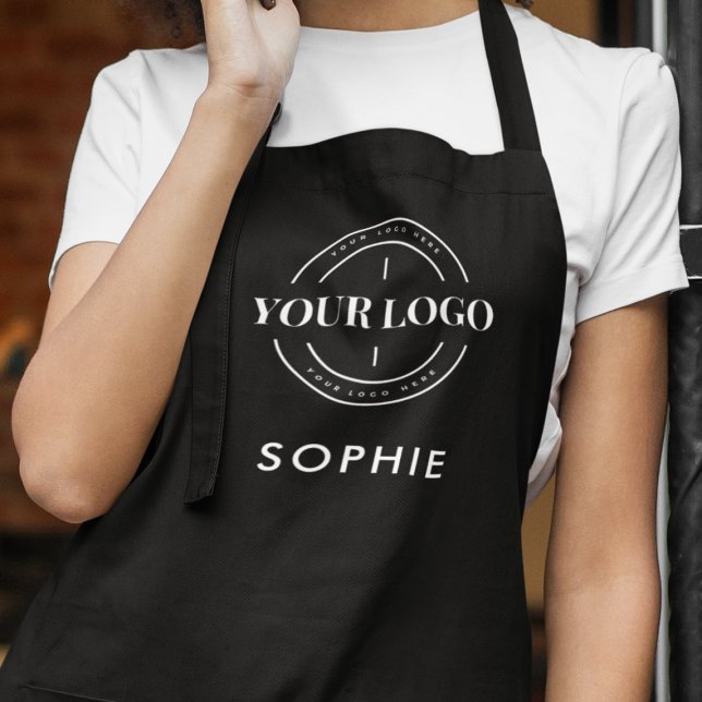 Custom Logo Company Business Corporate Staff Name Apron (Creator Uploaded)