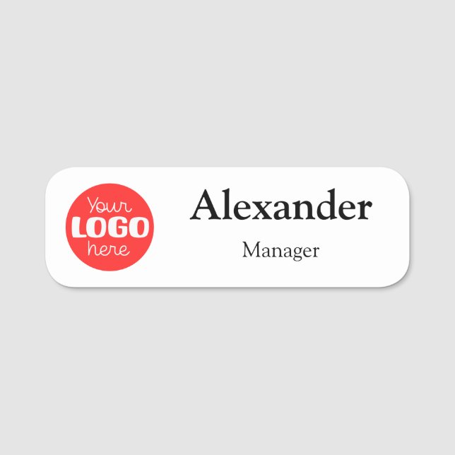 Custom Logo Company Employee Name Tag (Front)