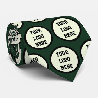 Custom Logo Company Green Business Corporate Tie