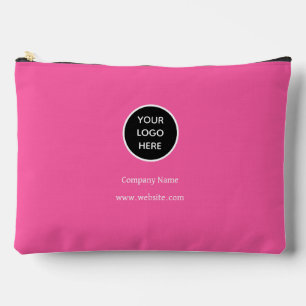 Custom Logo Company Hot Pink Business Corporate Accessory Pouch