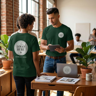 Custom Logo & Company Name Modern Minimalist Promo T-Shirt