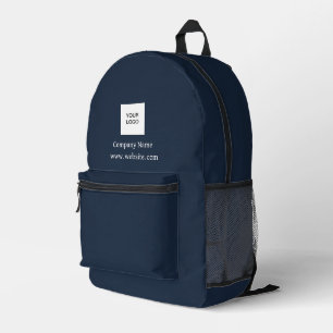 Custom Logo Company Navy Blue Business Corporate Printed Backpack