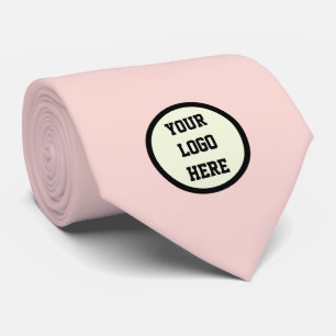 Custom Logo Company Pink Business Corporate Tie