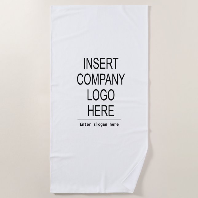 Custom logo company promotional marketing beach towel (Front)