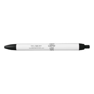 Custom logo company promotional marketing black ink pen