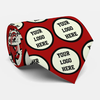 Custom Logo Company Red Business Corporate Tie