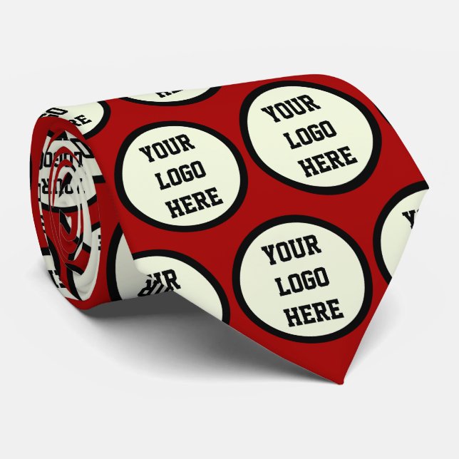Custom Logo Company Red Business Corporate Tie (Rolled)