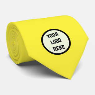 Custom Logo Company Yellow Business Corporate Tie