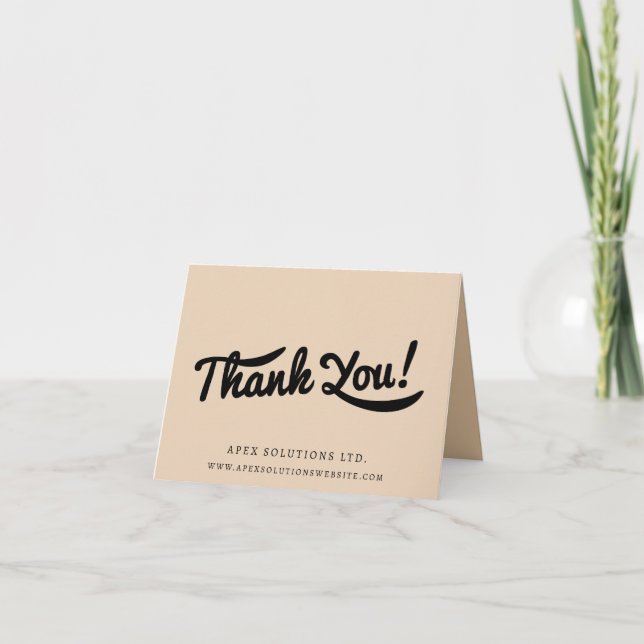 Custom Logo Corporate Business Company Thank You Card (Front)