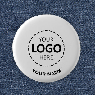 Custom Logo, Custom Text, White Employee Button