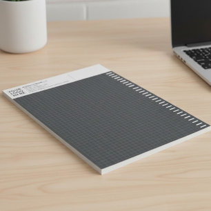 Custom Logo, Dark Engineering Graph Paper Grid Pad