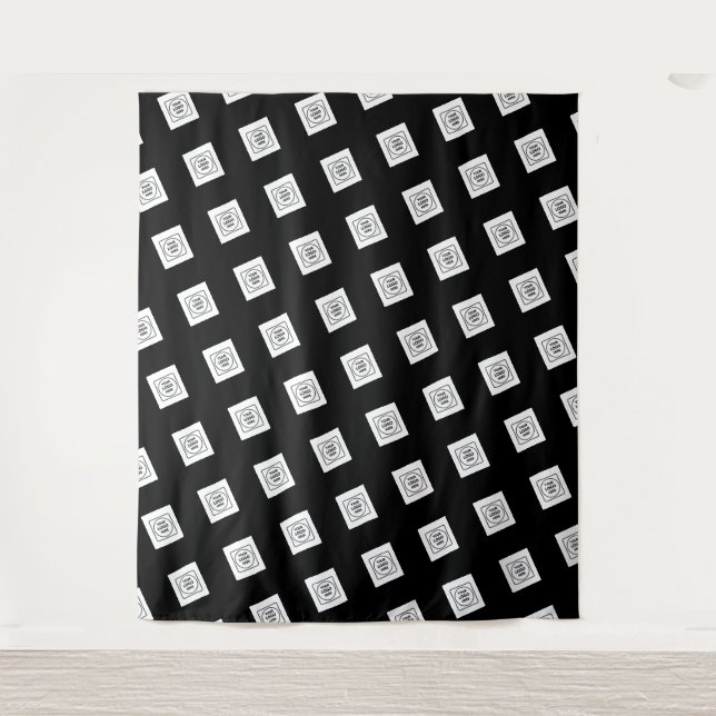 Custom Logo Design Photo Diagonal Display Tapestry (Front)
