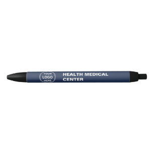 Custom Logo Doctor Clinic Healthcare Navy Blue Black Ink Pen