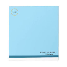 Custom Logo Elegant Dusty Blue White Magnet