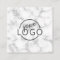 Custom logo elegant marble square