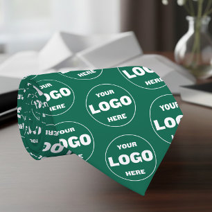 Custom Logo Emerald Green - Professional Branded  Tie