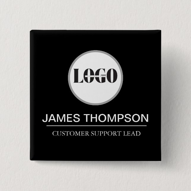 Custom Logo Employee Gear for Your Business Team 15 Cm Square Badge (Front)