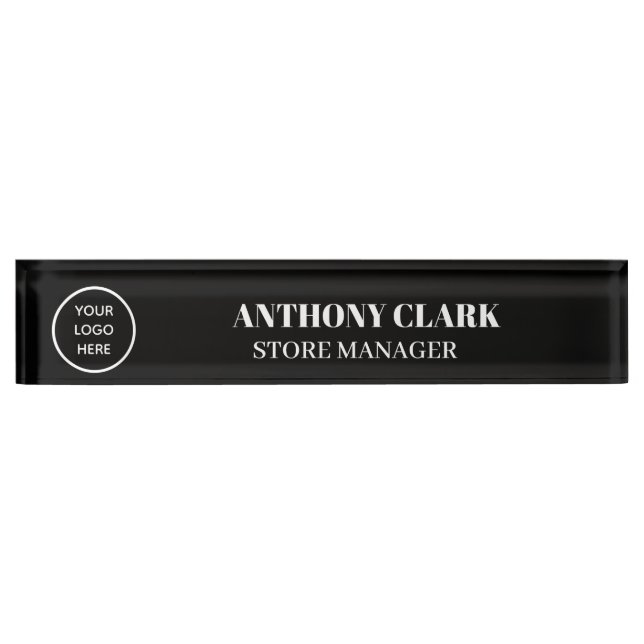 Custom Logo Employee Magnetic Company Nameplate (Front)