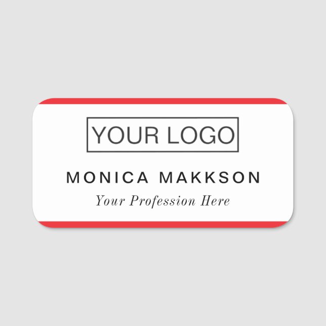 Custom Logo Employee Magnetic Name Tag (Front)
