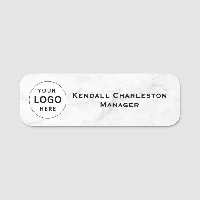 Custom Logo Employee magnetic Name Tag (Front)