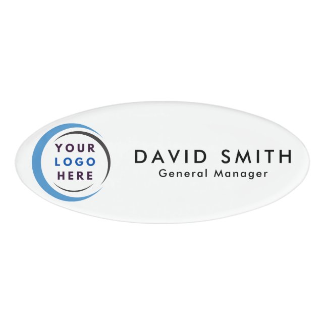 Custom Logo Employee Magnetic Name Tag (Front)