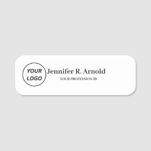 Custom Logo Employee magnetic or safety pin Name T Tag