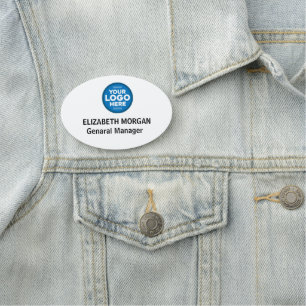 Custom Logo Employee Magnetic Or Safety Pin Name T Tag
