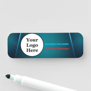 Custom Logo Employee Magnetic Or Safety Pin Name Tag